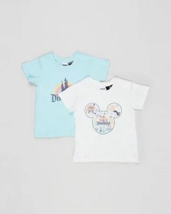 Buy ⌛ Cotton On Baby 2-Pack Jamie Short Sleeve Tee - Babies Disneyland Rainbow Castle & Mickey Resort 😀