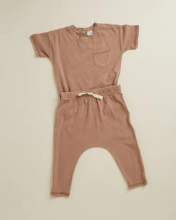 Flash Sale 🤩 Cotton On Baby Alfie Tee & Anders Leggings Set - Babies Taupy Brown Wash 😍
