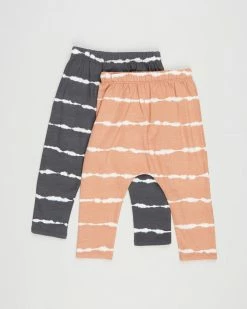 Cheap ✨ Cotton On Baby 2-Pack Leggings - Babies Rabbit Grey & Dust Storm Linear Tie Dye ✨