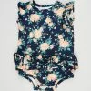 Brand new 🔥 Cotton On Baby Alice Ruffle Bubbysuit - Babies Indigo & Retro Coral Whitby Floral ✨