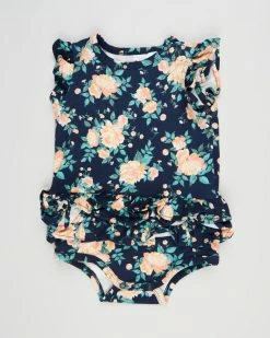 Brand new 🔥 Cotton On Baby Alice Ruffle Bubbysuit - Babies Indigo & Retro Coral Whitby Floral ✨
