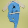 Wholesale 👏 Cotton On Baby Taylor Sweater & Bailey Trackpants Bundle - Babies License Sesame Street Blue Bell & Rainy Day Cookie Monster 🔔