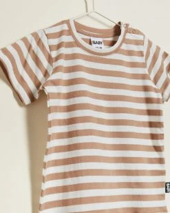 Flash Sale 👍 Cotton On Baby 2-Pack Jamie Short Sleeve Tee - Babies Hannah Stripe Taupy Brown & Rusty Aqua 💯 -Baby Online store http3A2F2Fstatic.theiconic.com .au2Fp2Fcotton on baby 0478 0745941 4