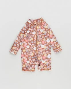 Brand new 🤩 Cotton On Baby Sage & Clare Cameron Long Sleeve 🩱 Swimsuit - Babies LCN Sag Desert Floral & Frosty Blue 🧨