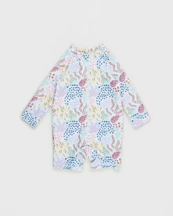 Hot Sale 😀 Cotton On Baby Sage & Clare Cameron Long Sleeve 🩱 Swimsuit - Babies LCN Sag Hayfolk & Amber Brown 😀