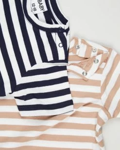 Top 10 🛒 Cotton On Baby 2-Pack Jamie Short Sleeve Tee - Babies Hannah Stripe Navy Blazer & Tawny Brown 🎁 -Baby Online store http3A2F2Fstatic.theiconic.com .au2Fp2Fcotton on baby 0823 9677241 5