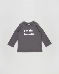 Best Sale 😀 Cotton On Baby Jamie Long Sleeve Tee - Babies Rabbit Grey & I'm The Favorite ❤️