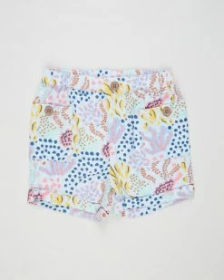 Best reviews of 🧨 Cotton On Baby Sage & Clare Carl Button Shorts - Babies Desert Floral & Frosty Blue 🥰