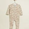 Best deal 🎁 Cotton On Baby The Long Sleeve Zip Romper - Babies Rainy Day & Taupy Brown Tiger Stripe 🤩