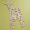 Coupon ✨ Cotton On Baby Bundle Leggings and Bandana Bib - Babies Rainy Day & Taupy Brown Tiger Stripe ✨