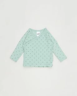 Best Pirce 👍 Cotton On Baby Organic Newborn Cross Over Cardigan - Babies Smashed Avo & Petrol Teal Betty Spot 🥰