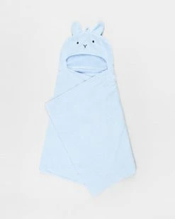 Deals ✔️ Cotton On Baby Baby Snuggle Towel - Babies White Water Blue Bunny ✨