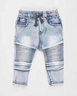 Buy ✨ Cotton On Baby Jay Moto 👖 Jeans - Babies Light Blue Denim Wash ❤️