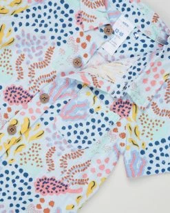 Brand new 👍 Cotton On Baby Leonard Button Down 👕 Shirt - Babies Licensed Sage Clare Desert Floral & Frosty Blue 👏 -Baby Online store http3A2F2Fstatic.theiconic.com .au2Fp2Fcotton on baby 3133 2380341 3