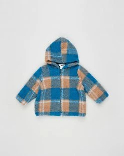 Flash Sale 🧨 Cotton On Baby Remi Jacket - Babies Submarine Blue & Taupy Brown Anna Tartan ✨