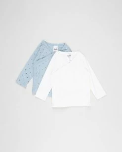 Budget 😍 Cotton On Baby Organic Newborn Cross Over Cardigan - 2-Pack - Babies Milk Rain Cloud, Ocean Grey & Betty Spot 🔥