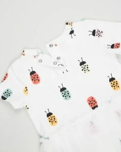New 😉 Cotton On Baby Phoebe Short Sleeve Tulle 👗 Dress - Babies Vanilla & Multi Lily Ladybug 😉 -Baby Online store http3A2F2Fstatic.theiconic.com .au2Fp2Fcotton on baby 3184 5280341 3