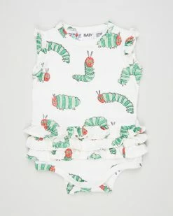 Best reviews of ⌛ Cotton On Baby Alice Ruffle Bubbysuit Licensed - Babies Vanilla & Hungry Caterpillars 😀
