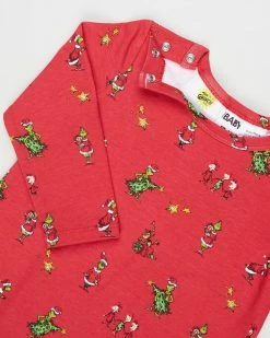 Outlet 🔥 Cotton On Baby The Long Sleeve Snap Romper Licensed - Babies Licensed Dr Seuss Lucky Red & Grinch Xmas Tree 🌟 -Baby Online store http3A2F2Fstatic.theiconic.com .au2Fp2Fcotton on baby 3322 1480341 3