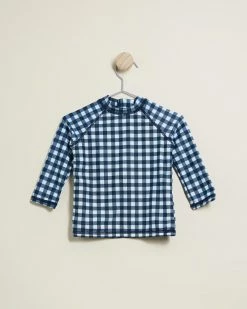 Best Pirce 🤩 Cotton On Baby Freddie Rash Vest - Babies Indigo & Vanilla Dylan Gingham 💯