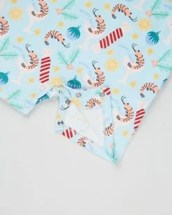 New ⌛ Cotton On Baby The Short Sleeve Romper - Babies Shrimpy Xmas & Frosty Blue 👏 -Baby Online store http3A2F2Fstatic.theiconic.com .au2Fp2Fcotton on baby 3821 9468931 3