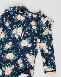 Outlet 👏 Cotton On Baby Nicky Long Sleeve Ruffle 🩱 Swimsuit - Babies Indigo & Retro Coral Whitby Floral 💯 -Baby Online store http3A2F2Fstatic.theiconic.com .au2Fp2Fcotton on baby 3828 6899631 3