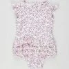 Flash Sale ✨ Cotton On Baby Charlene Ruffle 🩱 Swimsuit - Babies Crystal Pink & Popcorn Somerset Floral ✔️