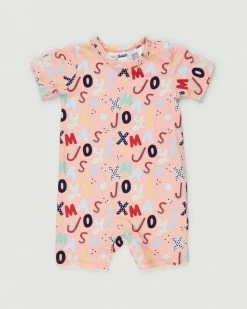 Outlet 🛒 Cotton On Baby The Short Sleeve Romper - Babies Xmas Joy & Musk Melon 😀