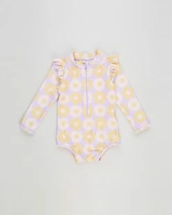 Cheapest 🎁 Cotton On Baby Sage & Clare Nicky Long Sleeve 🩱 Swimsuit - Babies LCN Sag Amante & Vintage Lilac 🛒