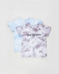 Best deal ❤️ Cotton On Baby 2-Pack Jamie Short Sleeve Tee - Babies Be Brave & Brooklyn NYC Tie Dye 🥰