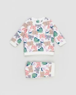 Wholesale 🤩 Cotton On Baby Bobbi Sweater & Peta Track Pants Set - Babies Vanilla & Taupy Brown Beatrice Butterfly 🤩