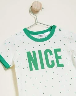 Hot Sale 🤩 Cotton On Baby The Short Sleeve Ringer Romper - Babies Guac & Meeri Spot Nice ✨ -Baby Online store http3A2F2Fstatic.theiconic.com .au2Fp2Fcotton on baby 5971 7647241 3