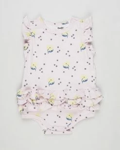 Brand new 😀 Cotton On Baby Alice Ruffle Bubbysuit - Babies Lavender Fog, Daisy Yellow & Eugenie Floral 💯