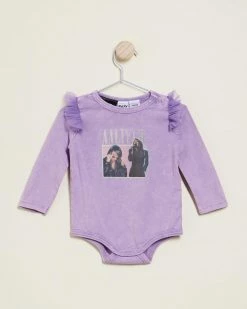 Promo ⌛ Cotton On Baby License Roxy LS Ruffle Bubbysuit - Babies LCN Mt Grapesoda & Aaliyah Photo ✔️