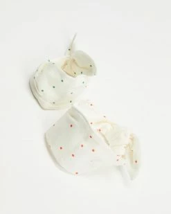 Budget ⌛ Cotton On Baby 2-Pack Tie Headband - Babies Red Orange Meeri Spot & Guac Meeri Spot 🎁