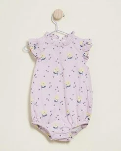 Cheapest 🥰 Cotton On Baby Manny Frill Bubbysuit - Babies Lavender Fog & Daisy Yellow Eugenie Floral 🧨