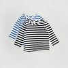 Cheap ⌛ Cotton On Baby Lenny Long Sleeve Top - 2-Pack - Babies Hannah Stripe Petty Blue & Black 👍