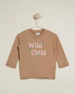 Top 10 👍 Cotton On Baby Jamie Long Sleeve Tee - Babies Taupy Brown & Wild Child 🛒