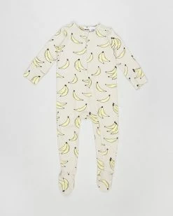 Brand new ✔️ Cotton On Baby The Long Sleeve Zip Romper - Babies Rainy Day & Daisy Yellow Barry Bananas 👍