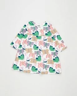 Discount ✔️ Cotton On Baby Molly Long Sleeve 👗 Dress - Babies Vanilla & Taupy Brown Beatrice Butterfly ✔️