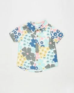 Cheapest 🤩 Cotton On Baby Sage & Clare Leonard Button Down 👚 Shirt - Babies Floral & Vanilla 😀