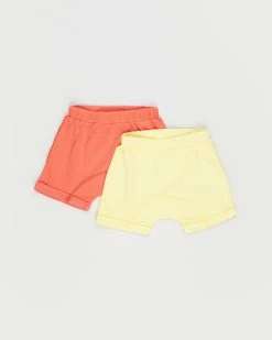 Best reviews of 🥰 Cotton On Baby 2-Pack Sawyer Shorts - Babies Red Orange & Popcorn 🤩