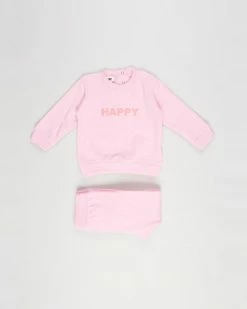 Buy 🎁 Cotton On Baby Bobbi Peta Tracksuit - Babies Cali Pink & Happy ✔️