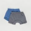 New 🤩 Cotton On Baby 2-Pack Sawyer Shorts - Babies Rabbit Grey & Petty Blue ❤️