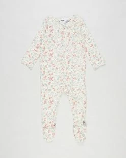 Brand new 💯 Cotton On Baby The Long Sleeve Zip Romper - Babies Dark Vanilla & Maude Floral ⌛