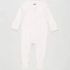 Coupon ✨ Cotton On Baby Organic Newborn Zip Through Romper - Babies Crystal Pink & Milk Salla Stripe 🎉