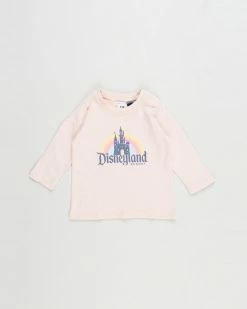 Outlet 🌟 Cotton On Baby Jamie Long Sleeve Tee - Babies Licensed Disney Peach Whip & Rainbow Castle 🎁