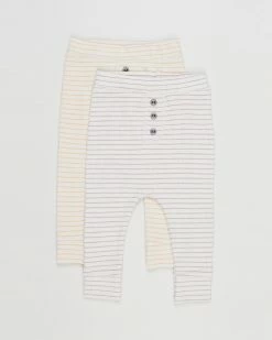 Best deal 👍 Cotton On Baby 2-Pack Patrick Pants - Babies Vintage Honey & Dusk Purple Stripe ❤️