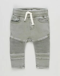 Outlet 🥰 Cotton On Baby Jay Moto 👖 Jeans - Babies Silver Sage Wash 🧨