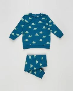 Buy ⌛ Cotton On Kids Bobbi & Peta Tracksuit - Babies Submarine Blue & Smashed Avo Sammy Snail ✔️
